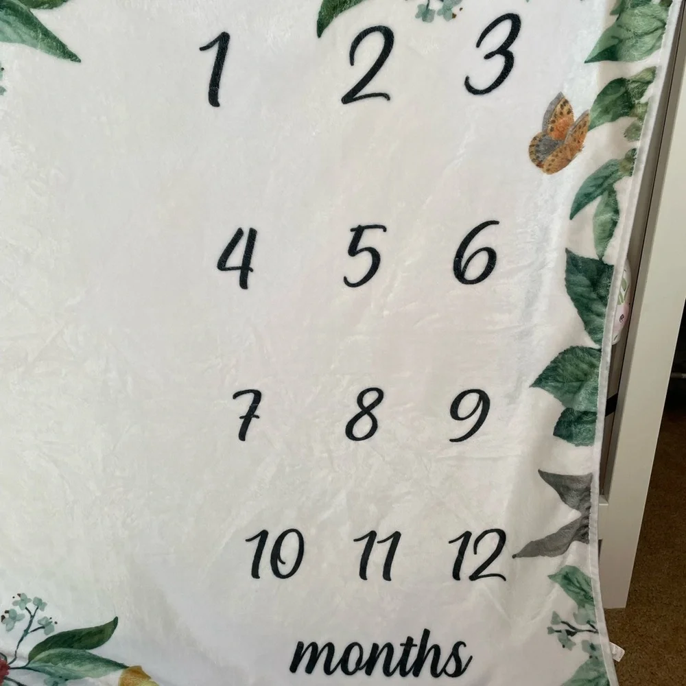 Floral‎ Baby Milestone Blanket, NWOT